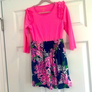Lilly Pulitzer Girls long sleeve dress size 6/7💖🌷